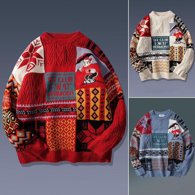 Women's Sweaters Red Year Christmas Sweater Male Loose Winter Retro Bear Lazy Wind Couple Coat Women Tops, Blue
Women's Sweaters Red Year Christmas Sweater Male Loose Winter Retro Bear Lazy Wind Couple Coat Women Tops, Blue