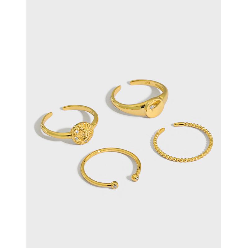 Cluster Rings VERY THIN Authentic 100% Real. S925 Sterling Silver Jewelr Star / Moon /Solitaire Beads Adjust For Women TLJ1355
Cluster Rings VERY THIN Authentic 100% Real. S925 Sterling Silver Jewelr Star / Moon /Solitaire Beads Adjust For Women TLJ1355