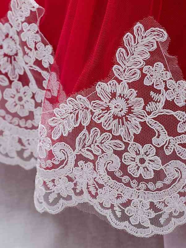Baby Girl Lace Panel Bow Gown Dress SHE