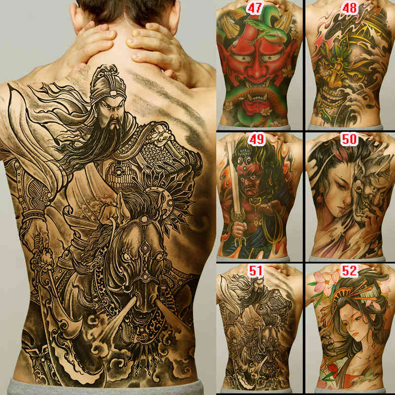Full Back Handsome Temporary Tattoo For Power Man Loyalty Geisha Dragon Waterproof Sticker Designs Men Tattoos Large Size
Full Back Handsome Temporary Tattoo For Power Man Loyalty Geisha Dragon Waterproof Sticker Designs Men Tattoos Large Size