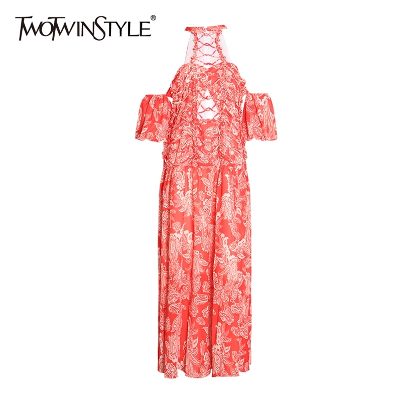 Sexy Printed Hollow Out Dress For Women Halter Off Shoulder Puff Sleeve High Waist Maxi Dresses Female Fashion 210520, Red
Sexy Printed Hollow Out Dress For Women Halter Off Shoulder Puff Sleeve High Waist Maxi Dresses Female Fashion 210520, Red