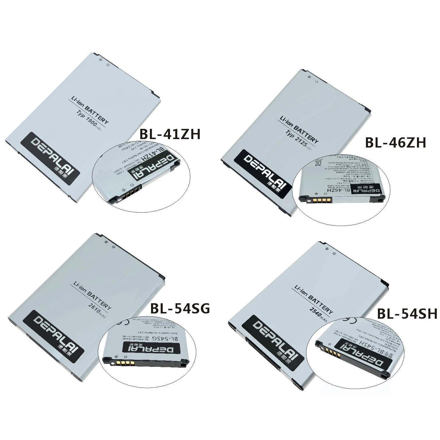 

Suitable for BL-41ZH BL-46ZH BL-54SG BL-54SH battery L50 C40 H345 D213N AS330 K332 K350N K7 K8 M1 G2 F320 H778 G3 mini B2 D724 D725