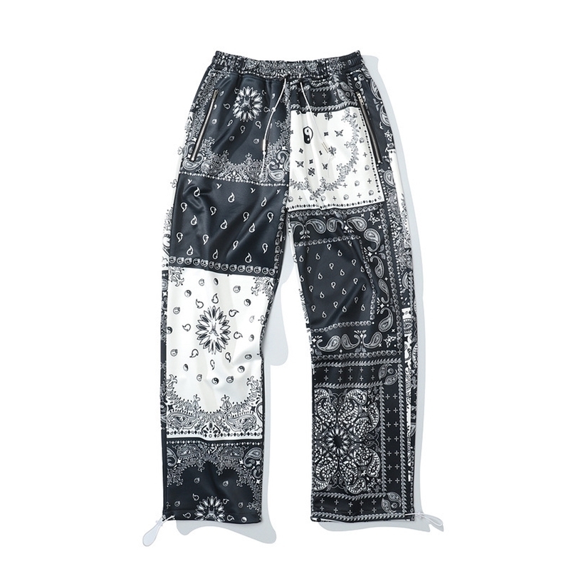 Hip hop Men sweatpants Retro StreetStyle Wide leg Bandana Paisley Pattern Harajuku Fashion Straight joggers men 210716, Black white
Hip hop Men sweatpants Retro StreetStyle Wide leg Bandana Paisley Pattern Harajuku Fashion Straight joggers men 210716, Black white