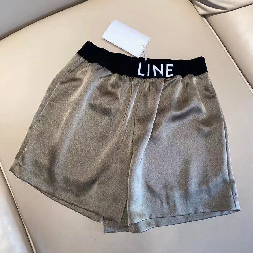 Luxury design CE + 21ss summer ribbon elastic waist versatile acetate shorts casual pants women' fashion, Black
Luxury design CE + 21ss summer ribbon elastic waist versatile acetate shorts casual pants women' fashion, Black
