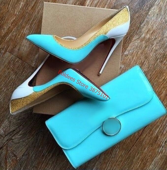 dress shoes est gold glitter patchwork pointed toe blue white patent leather 12cm stiletto heels pumps celebrating 43 xmwj, Black
dress shoes est gold glitter patchwork pointed toe blue white patent leather 12cm stiletto heels pumps celebrating 43 xmwj, Black