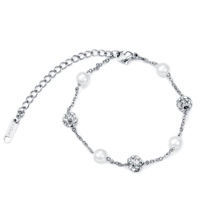 Link, Chain JHSL Fashion Jewelry Silver Rose Gold Color Stainless Steel Girlfriend Gift Female Women Simulated Pearl Bracelets Bangles
Link, Chain JHSL Fashion Jewelry Silver Rose Gold Color Stainless Steel Girlfriend Gift Female Women Simulated Pearl Bracelets Bangles