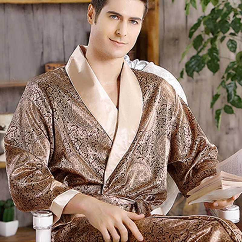 Two-Piece Satin Silk Luxury Robes Set For Men's Sleepwear Summer Bathrobe Man Pajamas Kimono Men Home Soft Cozy Bath robe Gow H0825, 003 robes 1pcs
Two-Piece Satin Silk Luxury Robes Set For Men's Sleepwear Summer Bathrobe Man Pajamas Kimono Men Home Soft Cozy Bath robe Gow H0825, 003 robes 1pcs