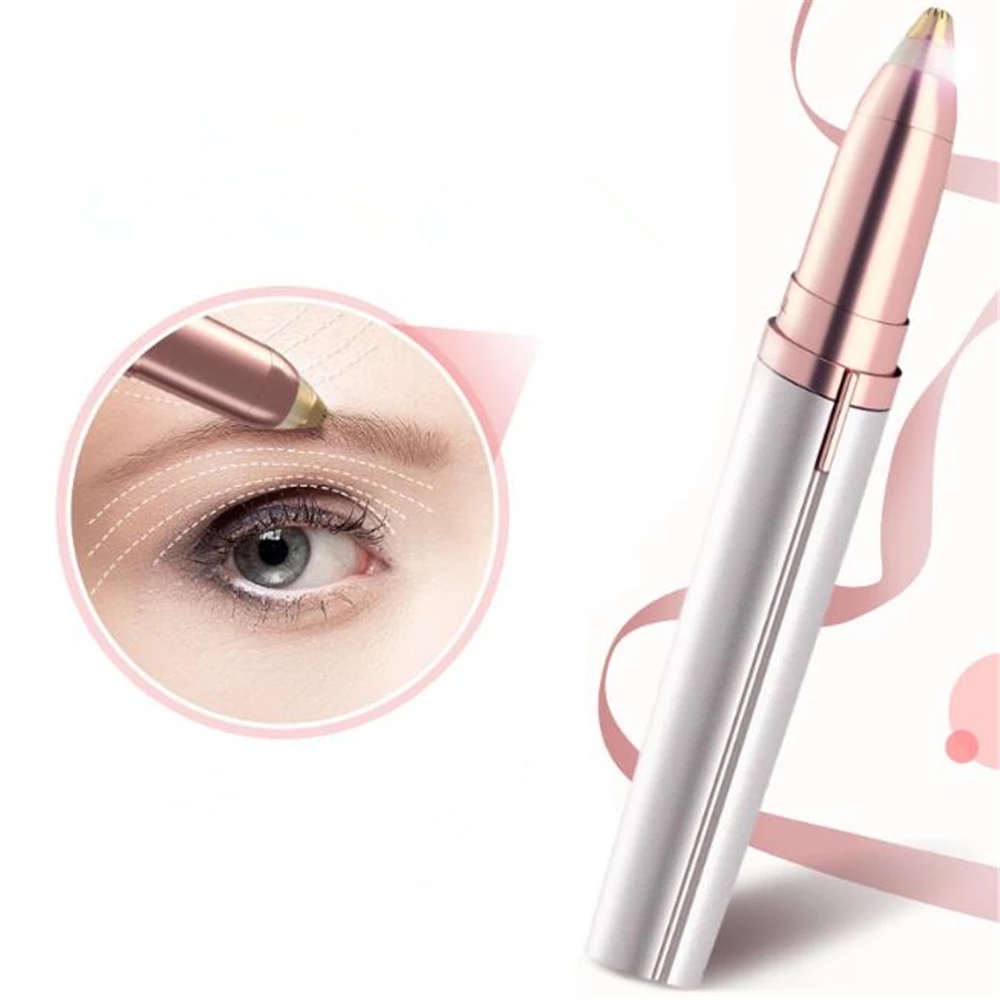 Electric Eyebrow Trimmer Painless Epilator Mini Eye Brow Shaper Shaver Razor Portable Facial Hair Remover for Women