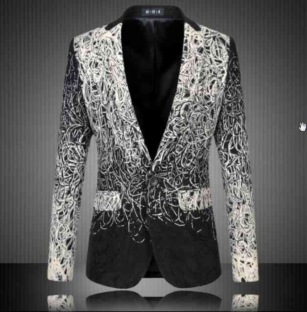 men's suits & blazers mode design for men blazer floral suit casual personality thin jacket plus size 5xl 6xl qogn, White;black
men's suits & blazers mode design for men blazer floral suit casual personality thin jacket plus size 5xl 6xl qogn, White;black