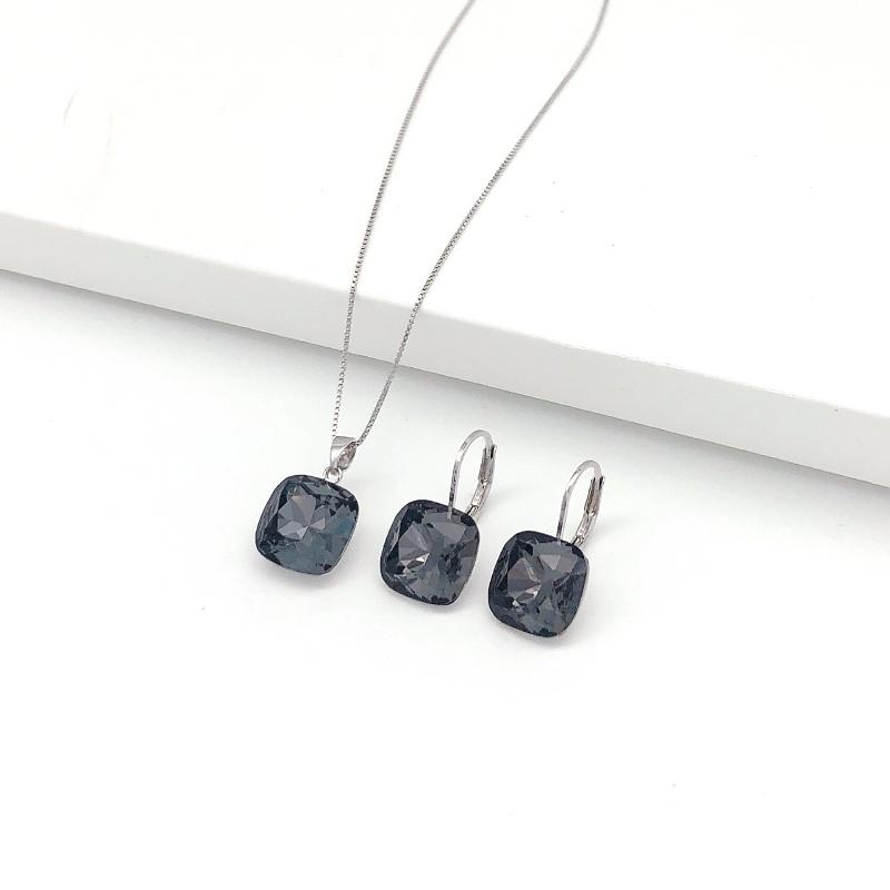 Earrings & Necklace Square Wedding Jewerly Sets For Women Party Bijoux Accessories Fashion Girls And Dangle Earings Set Jewellery Gift, Silver
Earrings & Necklace Square Wedding Jewerly Sets For Women Party Bijoux Accessories Fashion Girls And Dangle Earings Set Jewellery Gift, Silver