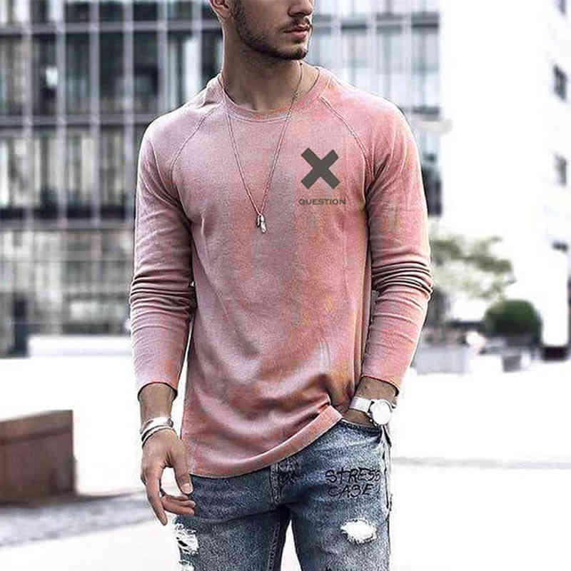 Fashion Poker Printed Men T-Shirts Spring Long Sleeve O-Neck Pullover Tops Casual Autumn Male Plus Size Tee t shirt 210515