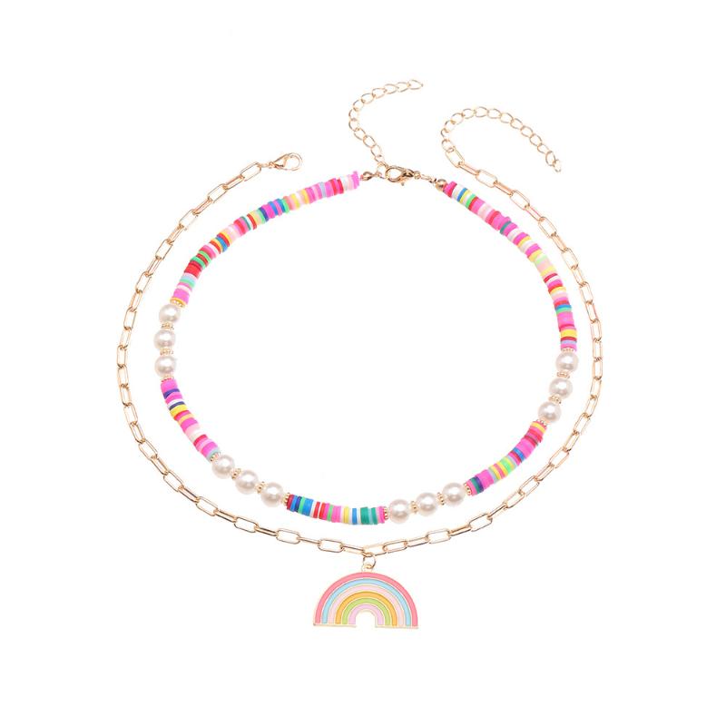 Pendant Necklaces Alloy Rainbow Necklace For Women Soft Ceramic Imitation Pearls Clavicle Chain Female 2021 Fashion Jewelry
Pendant Necklaces Alloy Rainbow Necklace For Women Soft Ceramic Imitation Pearls Clavicle Chain Female 2021 Fashion Jewelry
