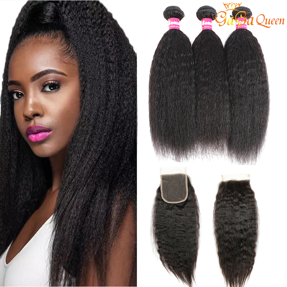 Malaysian kinky straight Hair Bundles With Closure Malaysian Human Hair Extensions Yaki Straight With Lace Closure, Free part 
Malaysian kinky straight Hair Bundles With Closure Malaysian Human Hair Extensions Yaki Straight With Lace Closure, Free part