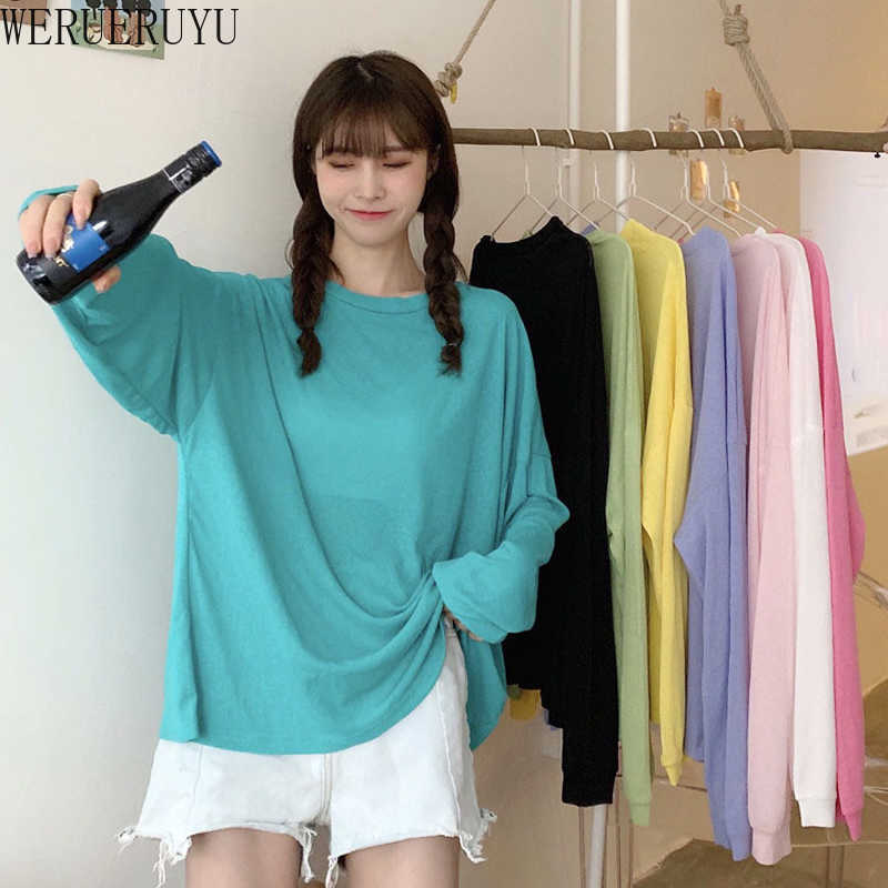 WERUERUYU Summer Long Sleeve T-Shirt Women Tee Shirt Oversize T Shirt Women Casual O-neck Women Tshirt Plus Size 210608, Photo color
WERUERUYU Summer Long Sleeve T-Shirt Women Tee Shirt Oversize T Shirt Women Casual O-neck Women Tshirt Plus Size 210608, Photo color