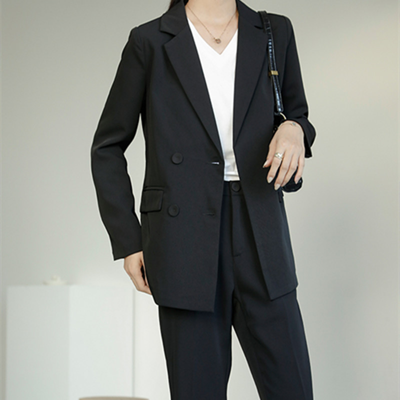 OL Plus Size Solid Notched Blazer Female Jacket Autumn Casual Chic Formal Long Sleeve Women Blazers Suit Coat 210421