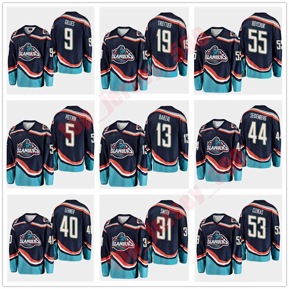1995 Vintage New York Islanders Jersey 12 Josh Bailey 13 Mathew Barzal 16 Andrew Ladd 5 Denis Potvin 19 Bryan Trottier 31 Billy Smith Hockey, As shown in illustration
1995 Vintage New York Islanders Jersey 12 Josh Bailey 13 Mathew Barzal 16 Andrew Ladd 5 Denis Potvin 19 Bryan Trottier 31 Billy Smith Hockey, As shown in illustration