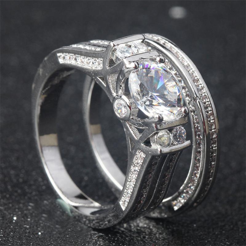 Cluster Rings S925 Silver Color Jewelry Diamond Ring Set For Women Luxury Anillos De Bizuteria Gemstone White Topaz Sterling, Golden;silver
Cluster Rings S925 Silver Color Jewelry Diamond Ring Set For Women Luxury Anillos De Bizuteria Gemstone White Topaz Sterling, Golden;silver