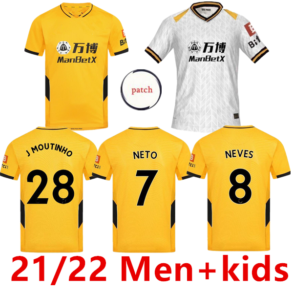21 22 Wolves Soccer Jerseys SEMEDO RAUL NETO NEVES 2021 2022 Boly J.OTTO PODENCE FAIO SILVA Football SAISS Shirts J.MOUTINHO ADAMA Men + Kids Kits tops Uniforms camiseta, 21/22 away
21 22 Wolves Soccer Jerseys SEMEDO RAUL NETO NEVES 2021 2022 Boly J.OTTO PODENCE FAIO SILVA Football SAISS Shirts J.MOUTINHO ADAMA Men + Kids Kits tops Uniforms camiseta, 21/22 away