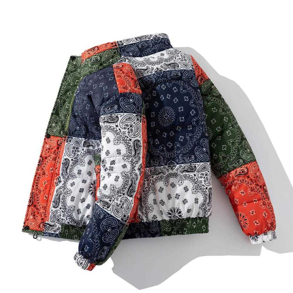 Winter Wear Harajuku Jacket Bubble Coat Men Black Clothes Warm Cashew Parkas Thicken Outerwear Fashion Streetwear Tops Male 3XL 210818