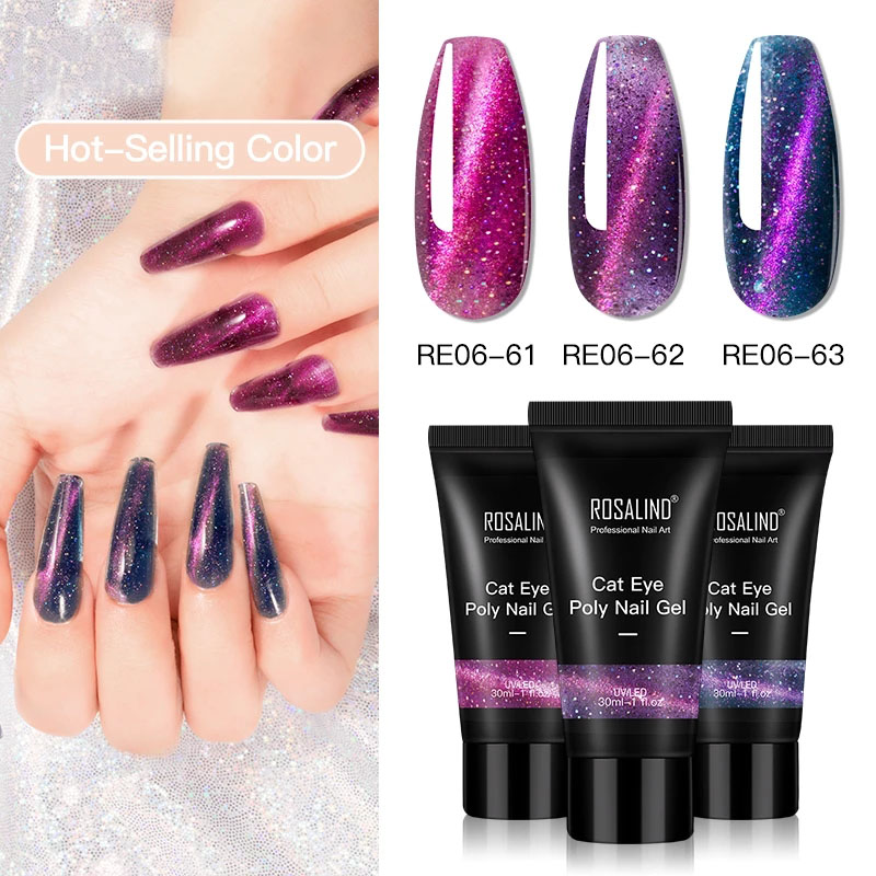 15ml/30ml Cat Eye Poly Nail Gel 3 Fashion Colors Quick Builder Extension UV/LED Color Coat Gels Lady Beauty Salon, As picture
15ml/30ml Cat Eye Poly Nail Gel 3 Fashion Colors Quick Builder Extension UV/LED Color Coat Gels Lady Beauty Salon, As picture