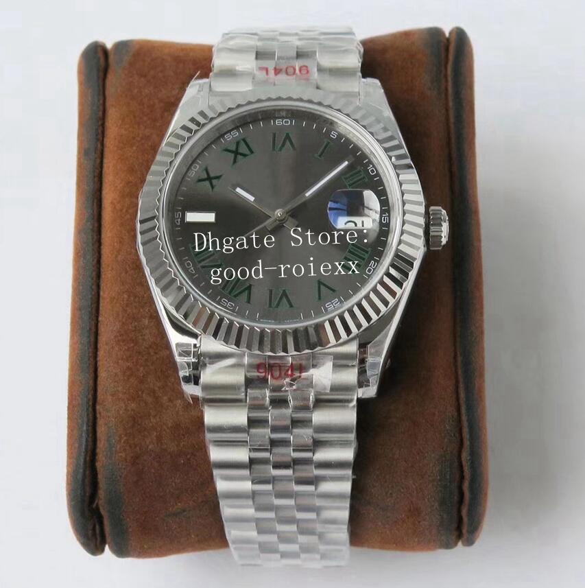 Mens 904L Steel White Black Gray Wimbledon Watch Automatic Cal.3235 Wristwatches VR Factory MAX Jubilee Bracelet 126334 Men Eta Date Watches, Silver