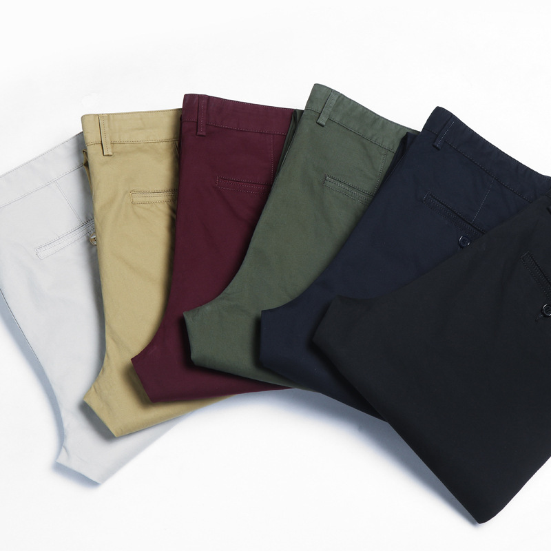 Mens Classic Trousers Black Summer Dress Pants Male Cotton Straight Fit Trousers Office Suit Work Pants Stretch Casual Pants Men 210518