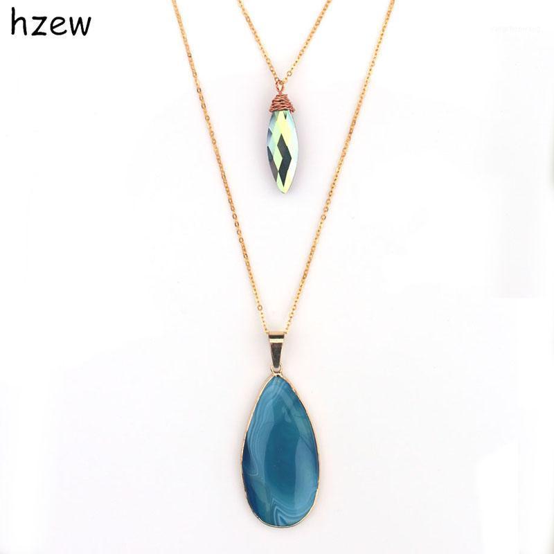 Hzew Gold Color Blue Brazilian Irregular Natural Stone Quartz Pendant Statement Multilayer Necklace Women Bijoux Chains
Hzew Gold Color Blue Brazilian Irregular Natural Stone Quartz Pendant Statement Multilayer Necklace Women Bijoux Chains