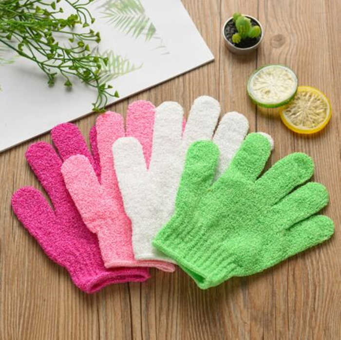 Exfoliating Bath Glove Body Scrubber Glove Nylon Shower Gloves Body Spa Massage Dead Skin Cell Remover Wholesale