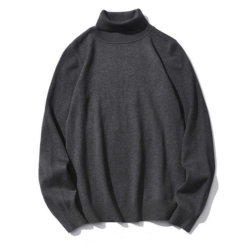 High Quality Fashion Autumn Winter Men's Warm Turtleneck Sweater Casual Comfortable Pullover Thick Sweater Male 210818