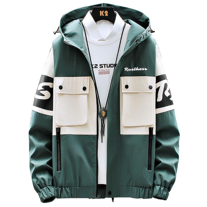 Spring Autumn Casual Streetwear Slim Jacket Windbreaker Arrival Jackets Men's Hip Hop M-3XL Top Coat Zipper Clothes