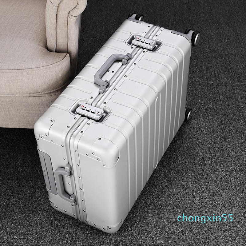 Suitcases 100% Aluminum Alloy Pull Rod Suitcase 20/24/28inch Metal Luggage Fashionable Type Of Box
Suitcases 100% Aluminum Alloy Pull Rod Suitcase 20/24/28inch Metal Luggage Fashionable Type Of Box