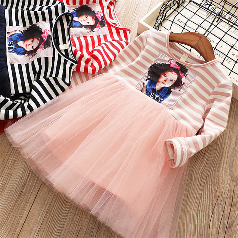 High quality girls dress autumn casual cartoon pattern bow kid children clothing party princess for 210615, Pink
High quality girls dress autumn casual cartoon pattern bow kid children clothing party princess for 210615, Pink