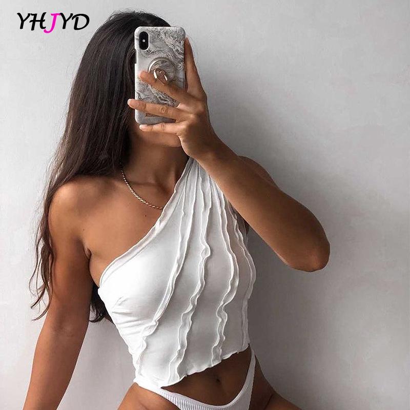 Women' Tanks & Camis White One Shoulder Crop Top Patchwork Women Bodycon Sexy Streetwear Party Club 2021 Summer Clothes Cute
Women' Tanks & Camis White One Shoulder Crop Top Patchwork Women Bodycon Sexy Streetwear Party Club 2021 Summer Clothes Cute