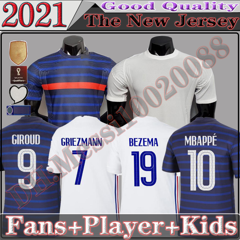 20 21 MBAPPE Benzema GRIEZMANN FRANCE soccer jersey POGBA GIROUD KANTE Maillot de foot equipe Maillots uniforms la 2021 years men Player Fsan version kids, (adult suitsuit)
20 21 MBAPPE Benzema GRIEZMANN FRANCE soccer jersey POGBA GIROUD KANTE Maillot de foot equipe Maillots uniforms la 2021 years men Player Fsan version kids, (adult suitsuit)