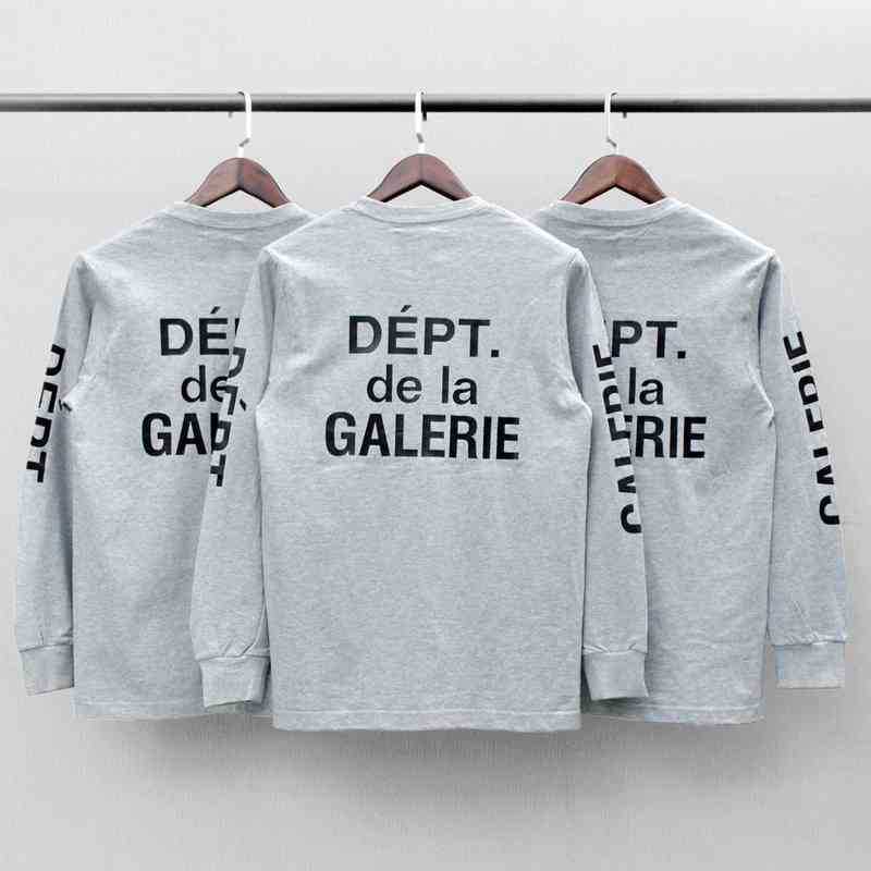High street fashion brand Galery dept Kirin arm letter long sleeve T-shirt round neck sweater for men and women, Gray
High street fashion brand Galery dept Kirin arm letter long sleeve T-shirt round neck sweater for men and women, Gray