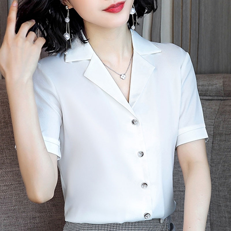 Summer Blouse Women Short Sleeve White Blouse Tops Women Blusas Mujer De Moda V-neck Office Chiffon Blouse Ladies Tops D29 210602
Summer Blouse Women Short Sleeve White Blouse Tops Women Blusas Mujer De Moda V-neck Office Chiffon Blouse Ladies Tops D29 210602