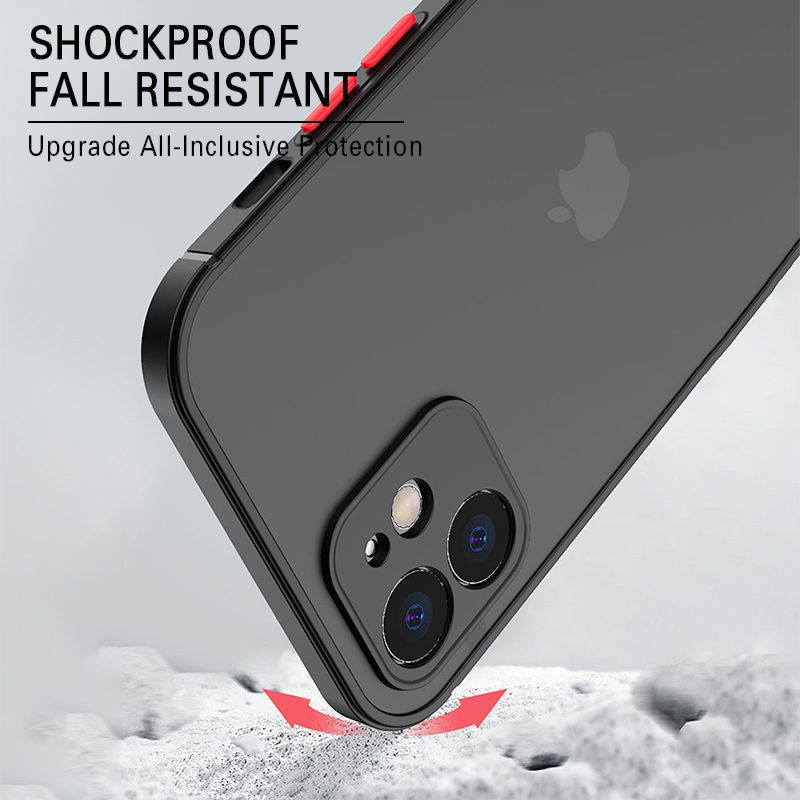 cell phone cases Luxury Silicone Shockproof Matte for iPhone 11 12 Pro Max Mini X XS XR 7 8 Plus SE Ultra Thin Transparent Cover