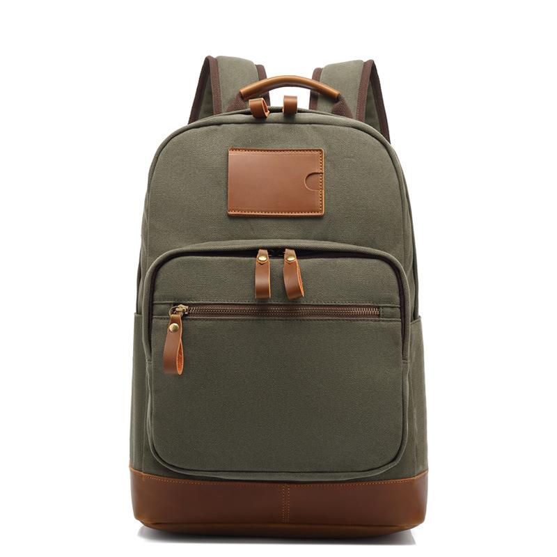 Backpack Canvas Leather Backpacks Rucksack Men's Shoulders Bag Women Back Pack Large Capacity Travel School 15.6 Inch Laptop Bagpack, Army green
Backpack Canvas Leather Backpacks Rucksack Men's Shoulders Bag Women Back Pack Large Capacity Travel School 15.6 Inch Laptop Bagpack, Army green