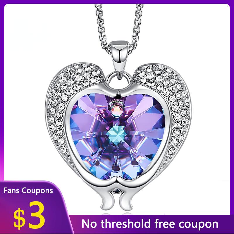 Pendant Necklaces Mikiwuu Women Silver Necklace Embellished With Blue Pruple Crystals Heart Dolphins Valentine's Day Jewelry
Pendant Necklaces Mikiwuu Women Silver Necklace Embellished With Blue Pruple Crystals Heart Dolphins Valentine's Day Jewelry