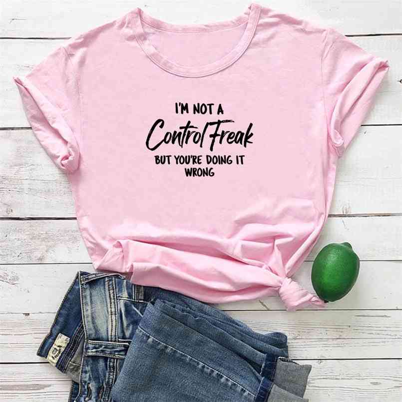 I'm Not A Control Freak T-shirt Femme Fashion Letters Pattern Womens T-Shirt Casual O-neck Tshirt Black Tide T Shirt 210423, Gray
I'm Not A Control Freak T-shirt Femme Fashion Letters Pattern Womens T-Shirt Casual O-neck Tshirt Black Tide T Shirt 210423, Gray