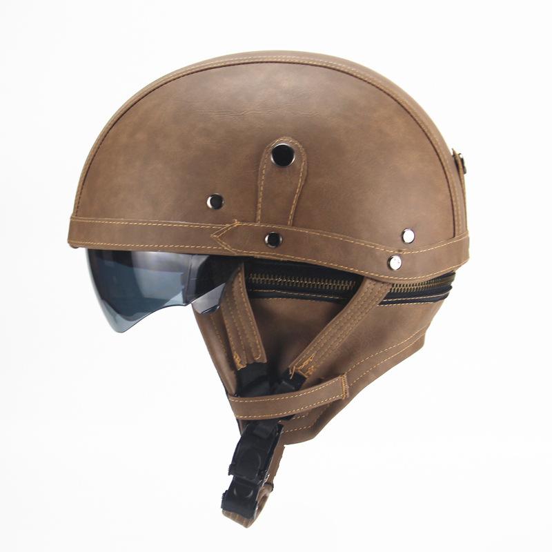 Motorcycle Helmets AHP Helmet Vintage Moto Half Face Riding Motocross Biker Touring Motorbike Racing Casco DOT, 328-brown 2
Motorcycle Helmets AHP Helmet Vintage Moto Half Face Riding Motocross Biker Touring Motorbike Racing Casco DOT, 328-brown 2