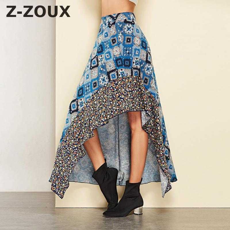 Women Skirt Bohemian Printed Long s Fashion High Waist Irregular All Match Asymmetrical s Autumn Winter 210524, Blue
Women Skirt Bohemian Printed Long s Fashion High Waist Irregular All Match Asymmetrical s Autumn Winter 210524, Blue