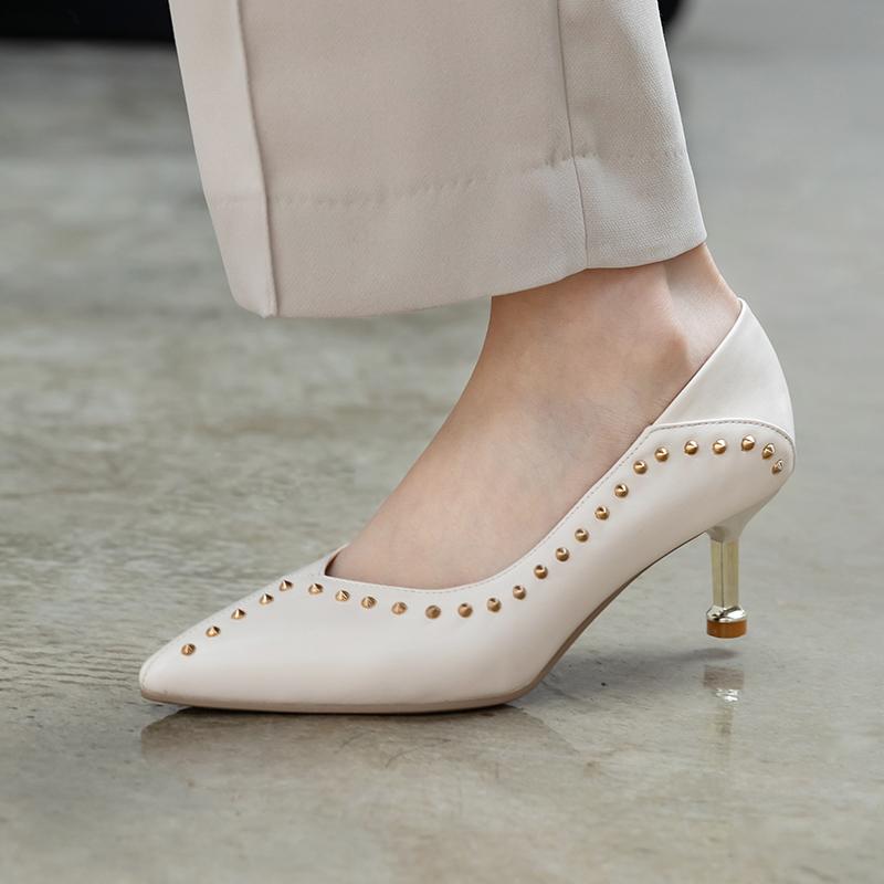 Dress Shoes MKKHOU Single Women 2021 Spring Suede White Pumps Rivet Metal Heel 6cm High Heels Commuter Large Size 31-43, Black
Dress Shoes MKKHOU Single Women 2021 Spring Suede White Pumps Rivet Metal Heel 6cm High Heels Commuter Large Size 31-43, Black