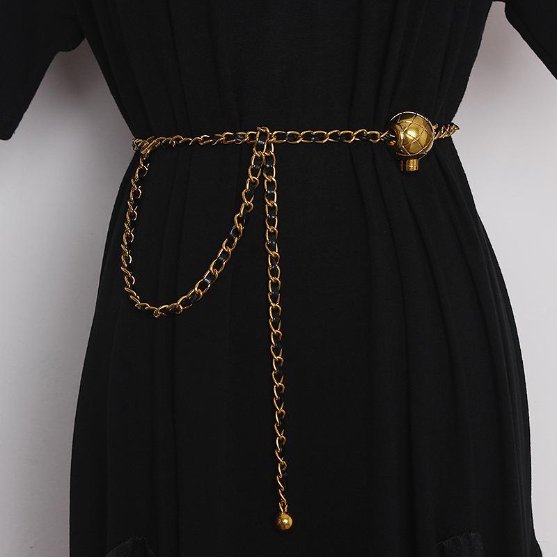 Belts Women's Runway Fashion PU Lerther Metal Chain Cummerbunds Female Dress Corsets Waistband Decoration Narrow Belt TB1922, Black
Belts Women's Runway Fashion PU Lerther Metal Chain Cummerbunds Female Dress Corsets Waistband Decoration Narrow Belt TB1922, Black