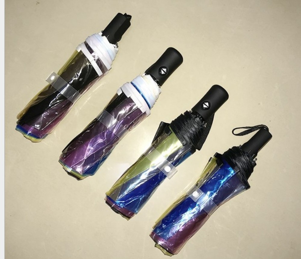 Rainbow transparent umbrella female little fresh Mori personality lovers student creative male sunny three fold folding
Rainbow transparent umbrella female little fresh Mori personality lovers student creative male sunny three fold folding