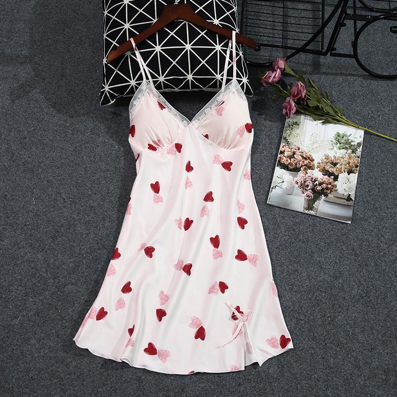 print sweetheart spaghetti strap nightdress women sleepwear side splite nightgown sweet bow lace trim satin casual sleep shirt, Black;red
print sweetheart spaghetti strap nightdress women sleepwear side splite nightgown sweet bow lace trim satin casual sleep shirt, Black;red