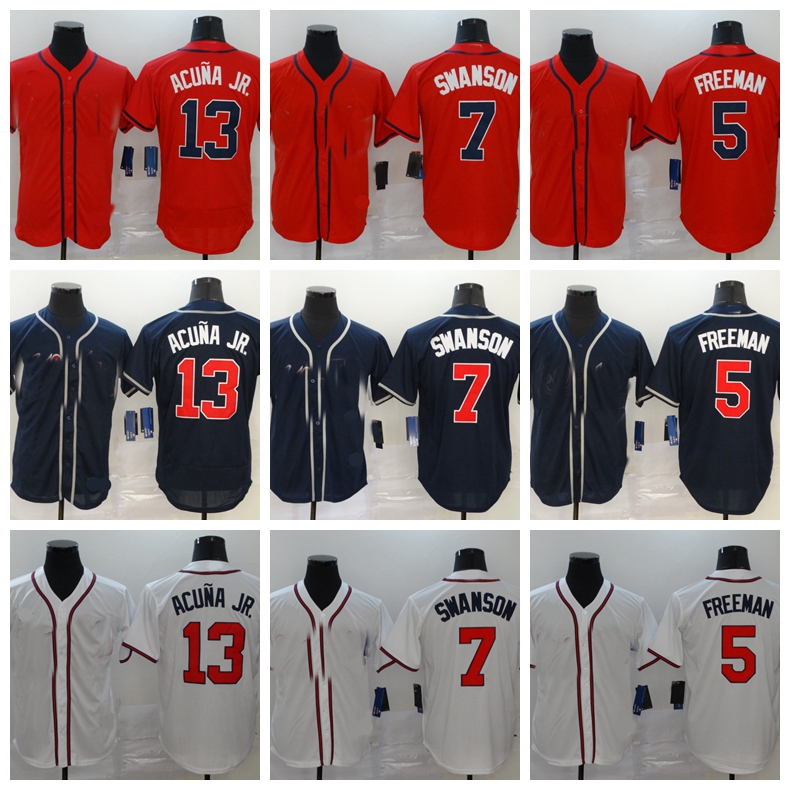 Men Baseball Jerseys 13 Ronald Acuna Jr. Jersey 7 Dansby Swanson 5 Freddie Freeman 2021 Women youth Custom size S-4XL XXXXL AtlantaBravesjerseys, Nk logo
Men Baseball Jerseys 13 Ronald Acuna Jr. Jersey 7 Dansby Swanson 5 Freddie Freeman 2021 Women youth Custom size S-4XL XXXXL AtlantaBravesjerseys, Nk logo
