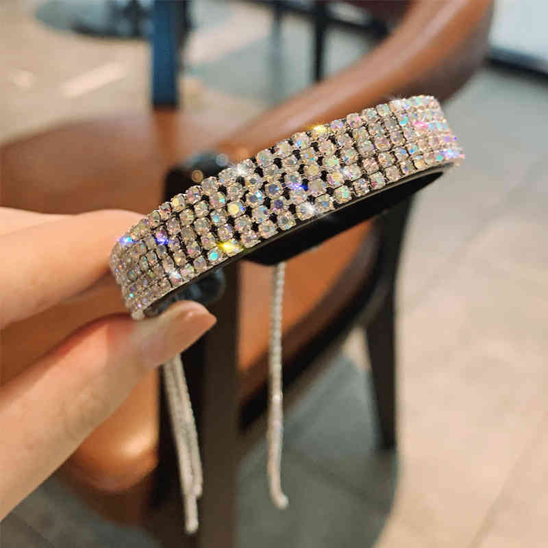 Hair Accessories Korean Star Same Tassel Ball Head Dish Artifact Female Back of Grab Clip Rhinestone Horsetail Ornament
