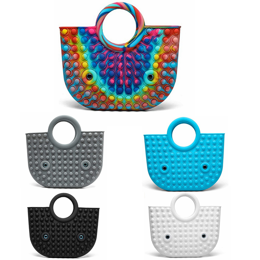 Handbag Push Bubble Fidget Toy Party Favor 35*30cm Totes Creative Storage Bag Rainbow Silicone Stress Reliever Sensory Toys LLA943
Handbag Push Bubble Fidget Toy Party Favor 35*30cm Totes Creative Storage Bag Rainbow Silicone Stress Reliever Sensory Toys LLA943