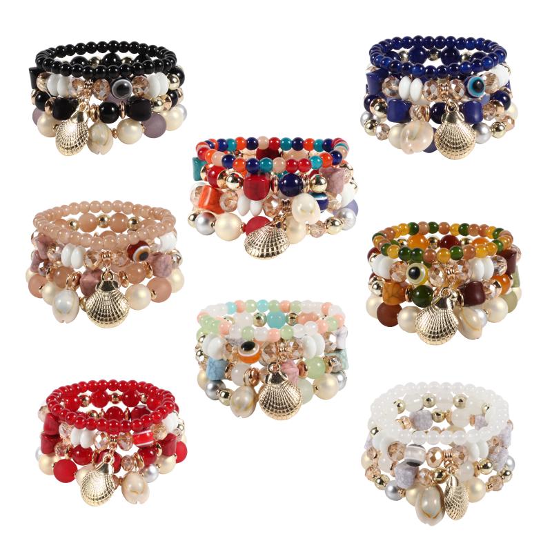 Beaded, Strands Summer Multi-layer Multicolor Shell Beads Bracelet Handmade Women Men Bangle Beach Holiday Jewelry
Beaded, Strands Summer Multi-layer Multicolor Shell Beads Bracelet Handmade Women Men Bangle Beach Holiday Jewelry